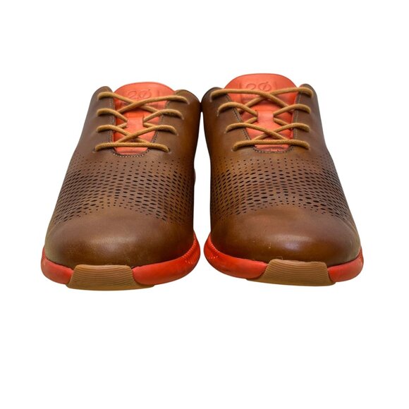 Cole Haan Men’s Brown/Red Leather Perforated Lace-Up 2.0 Grand Shoes Size 8.5 - Picture 2 of 8